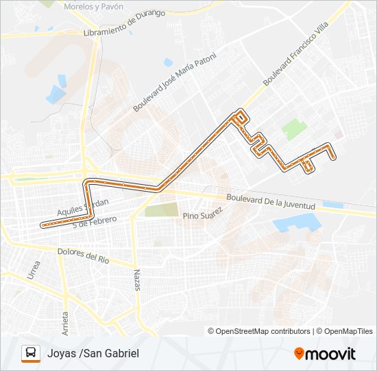 ANARANJADA Bus Line Map