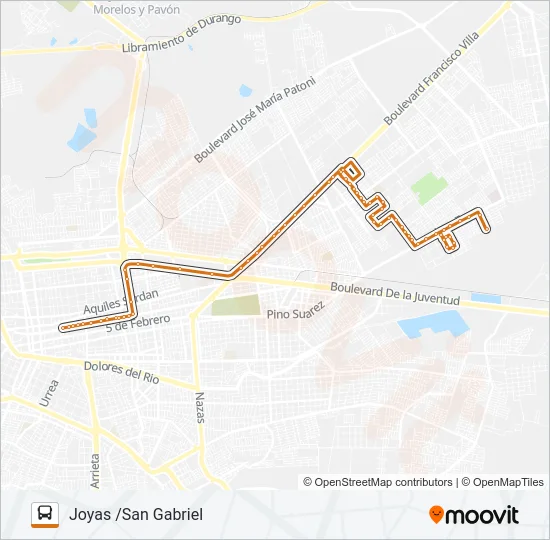 ANARANJADA Bus Line Map