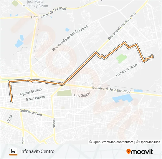 ANARANJADA Bus Line Map