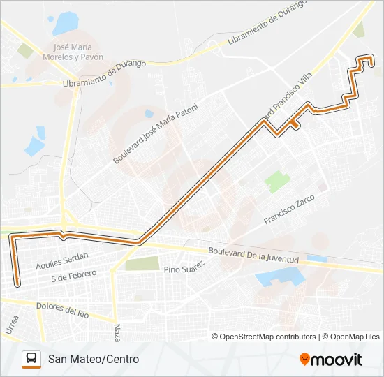 ANARANJADA Bus Line Map