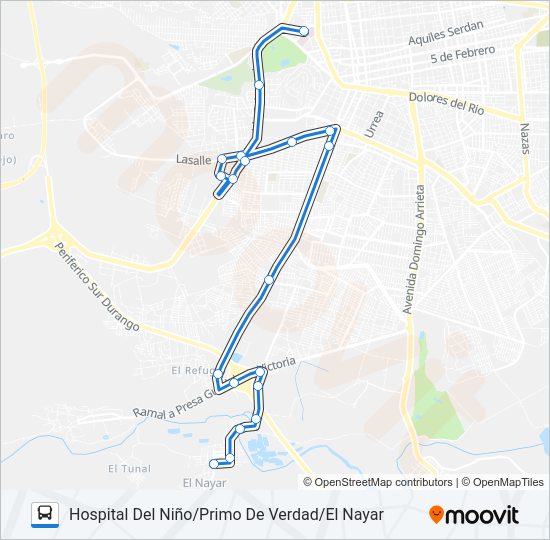 RUTA 5 CREE Bus Line Map