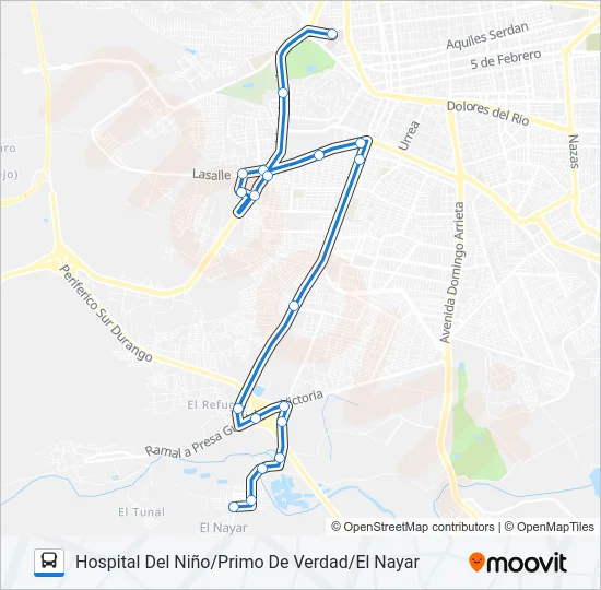 RUTA 5 CREE Bus Line Map