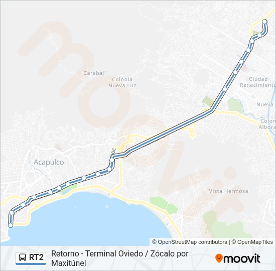 RT2 Bus Line Map