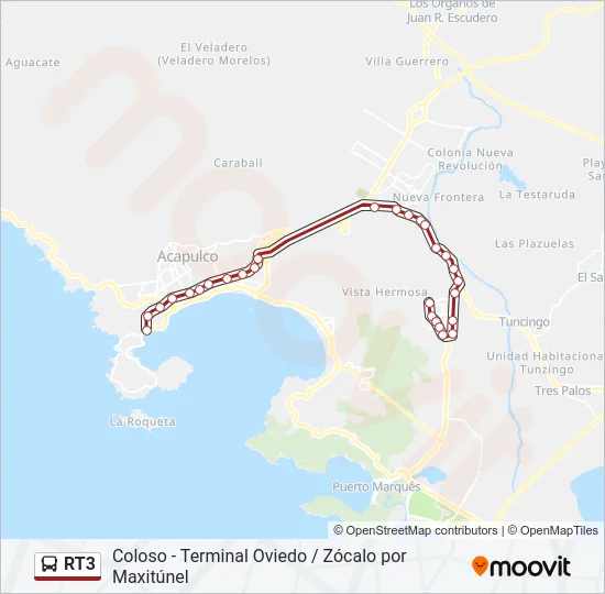 RT3 Bus Line Map