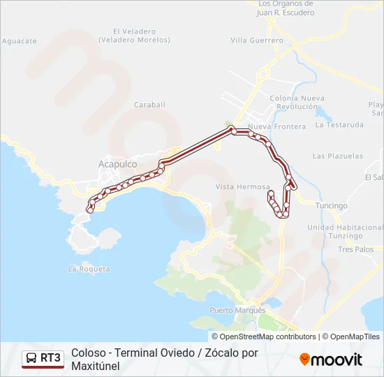 RT3 Bus Line Map