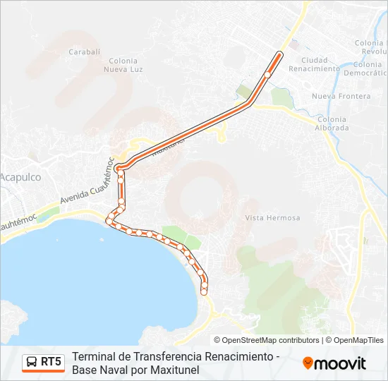 RT5 Bus Line Map
