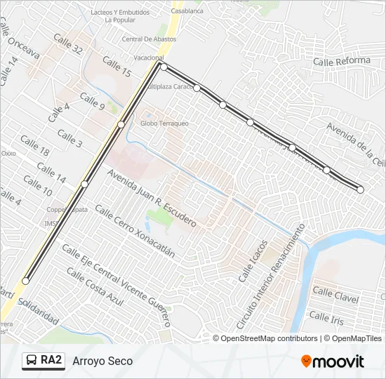 RA2 Bus Line Map
