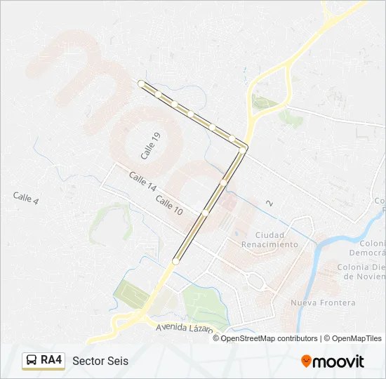 RA4 Bus Line Map