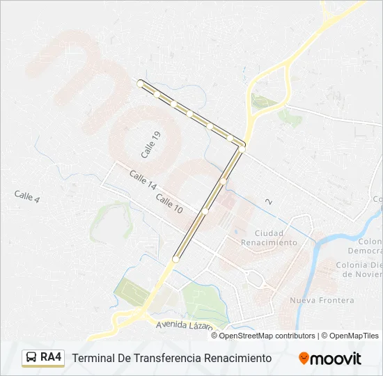 RA4 Bus Line Map
