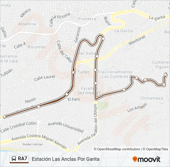 RA7 Bus Line Map