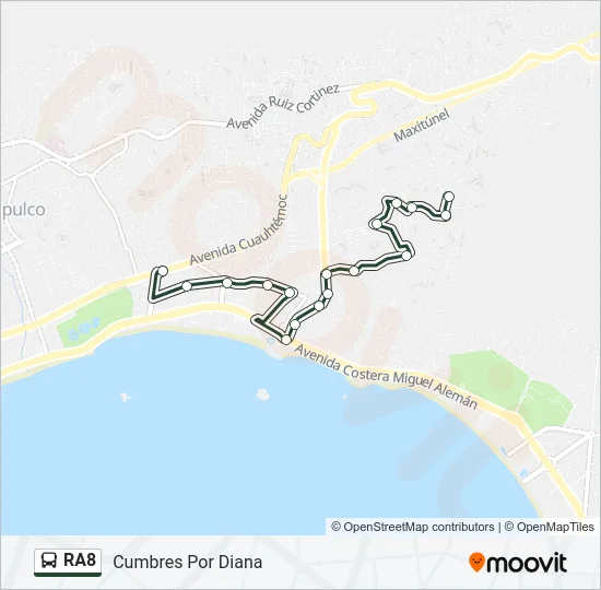 RA8 Bus Line Map