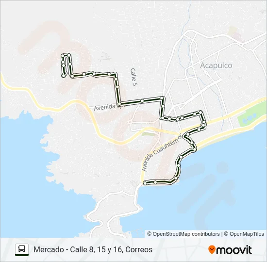 CALLE 8 - 15 Y 16 Bus Line Map