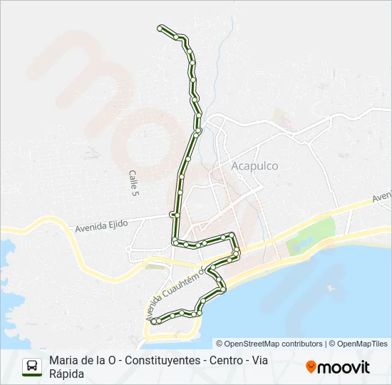MARIA DE LA O - CENTRO Bus Line Map