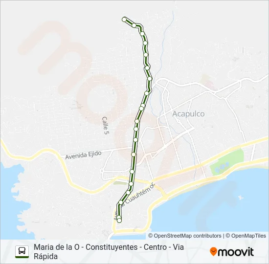 MARIA DE LA O - CENTRO Bus Line Map