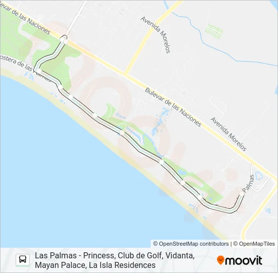 LAS PALMAS - COSTERA LAS PALMAS Bus Line Map