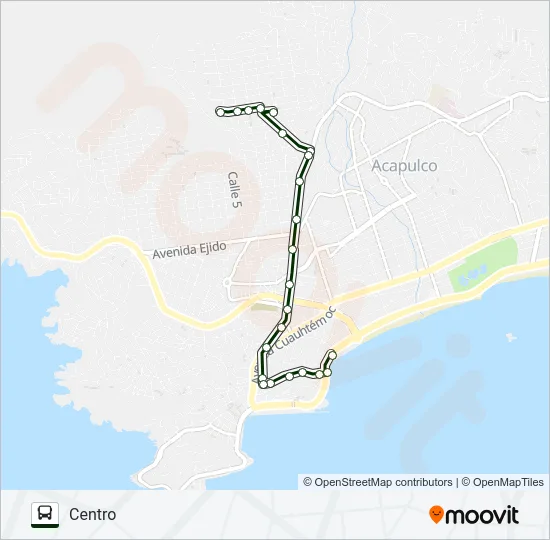 LA MORELOS - CENTRO Bus Line Map