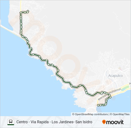 Mapa de SAN ISIDRO - CENTRO de autobús