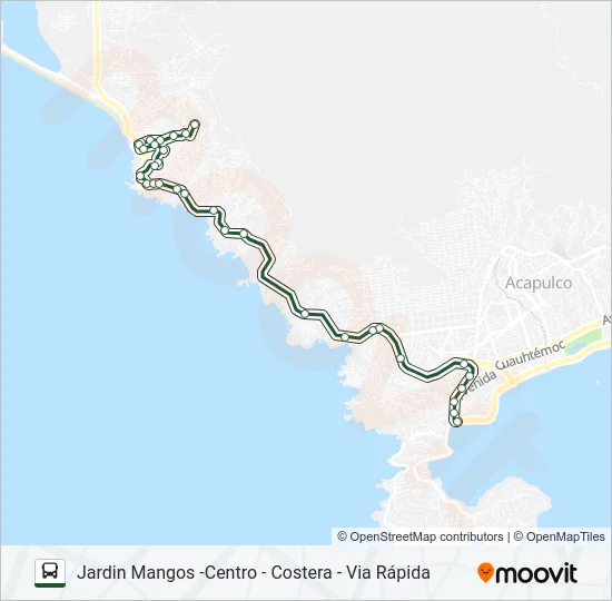 JARDIN MANGOS - CENTRO Bus Line Map