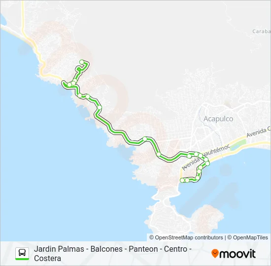 JARDIN PALMAS - CENTRO Bus Line Map