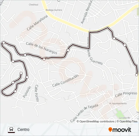 CENTRO - LA MIRA Bus Line Map