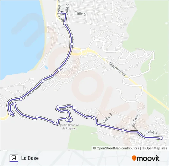 BASE - CUMBRES DE LLANO LARGO Bus Line Map