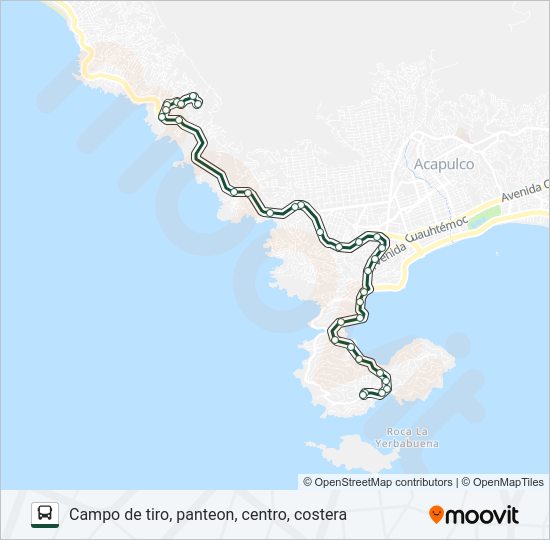 Mapa de CAMPO DE TIRO - CALETA de autobús