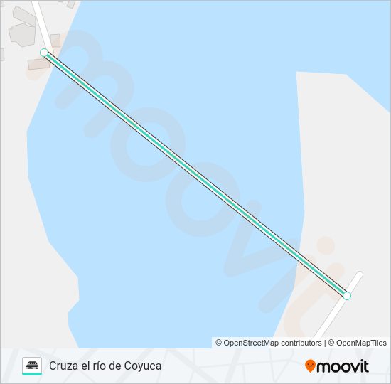 Mapa de EL BEJUCO - BARRA DE COYUCA de ferry