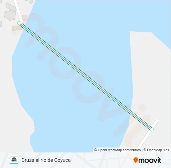 EL BEJUCO - BARRA DE COYUCA Ferry Line Map