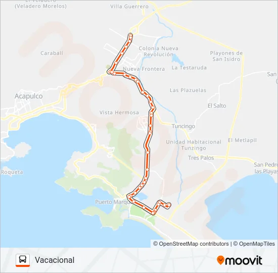 COLOSIO - VACACIONAL Bus Line Map