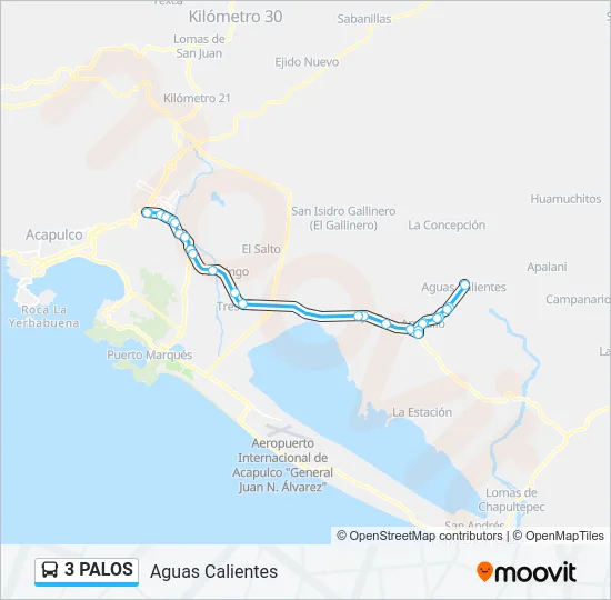 3 PALOS Bus Line Map