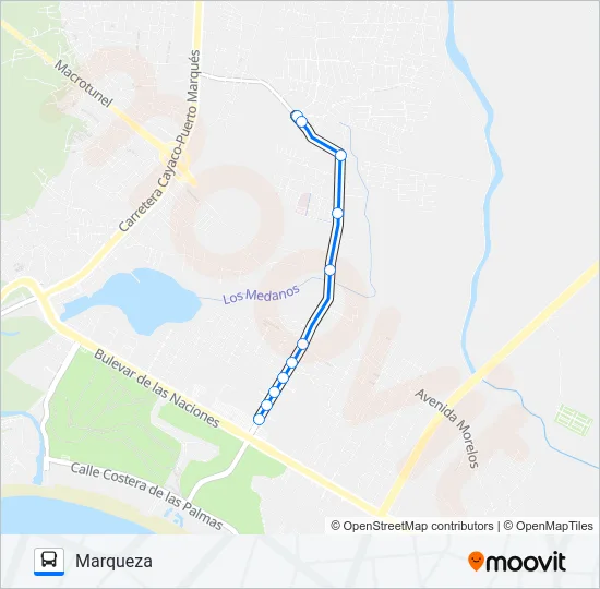 JOYAS DEL MARQUÉS - MARQUEZA Bus Line Map