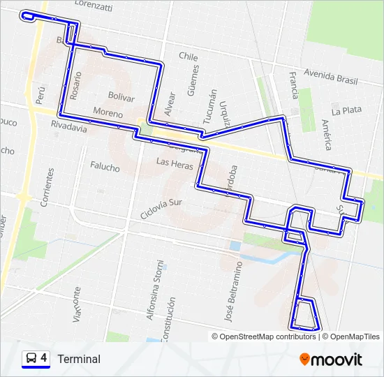 4 Bus Line Map