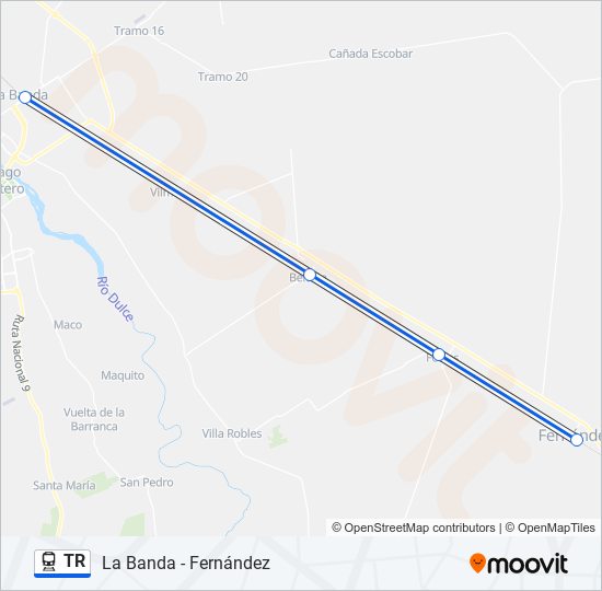 Mapa de TR de tren