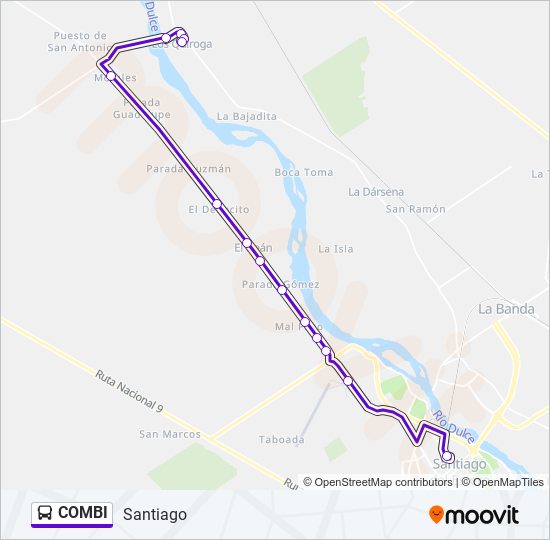 COMBI bus Line Map