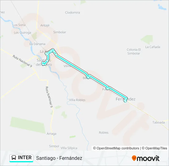 INTER Bus Line Map