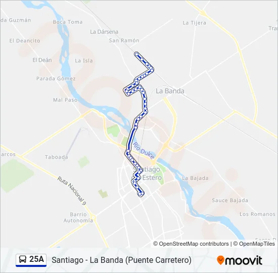25A Bus Line Map