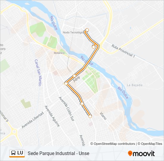 Mapa de LU de autobús