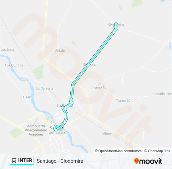 INTER Bus Line Map