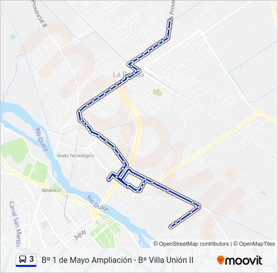 3 Bus Line Map