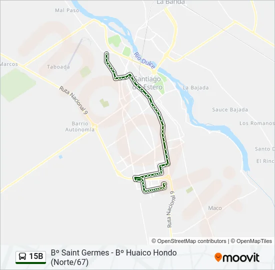 15B Bus Line Map