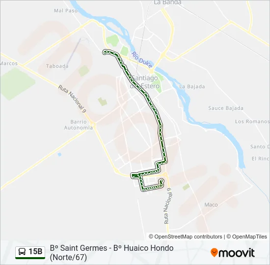 15B Bus Line Map