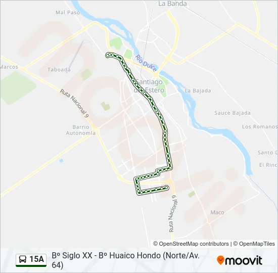 15A Bus Line Map