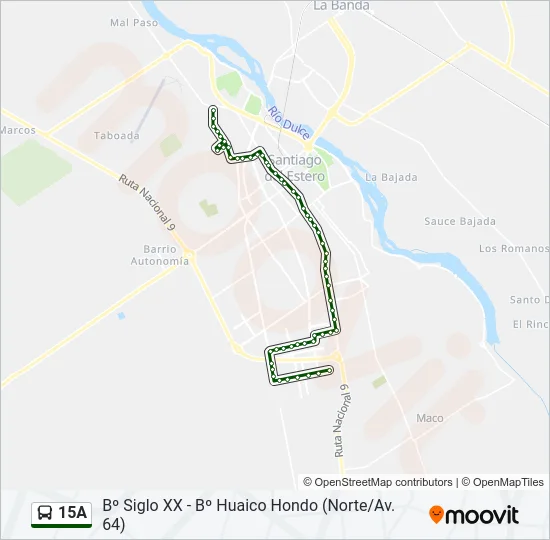 15A Bus Line Map
