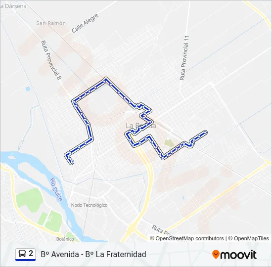 2 Bus Line Map