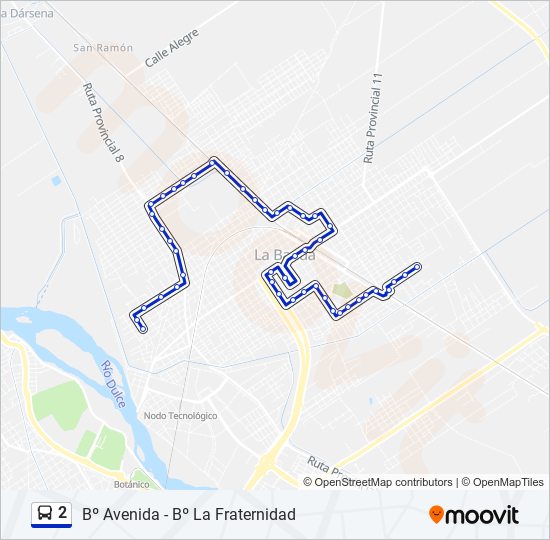 Mapa de 2 de autobús