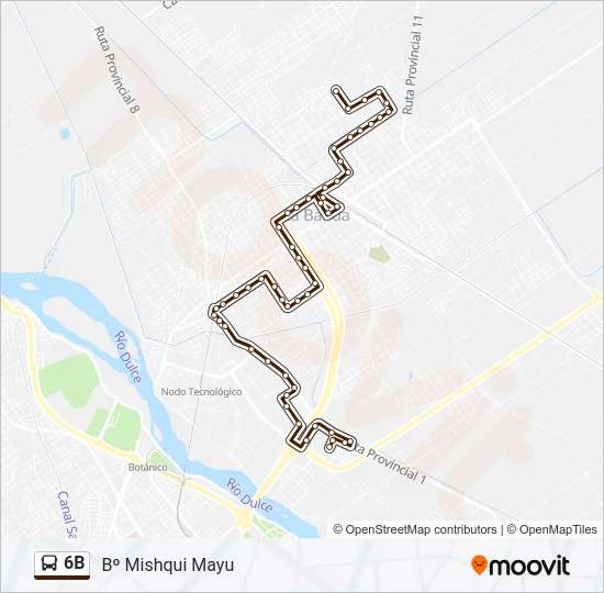 6B Bus Line Map