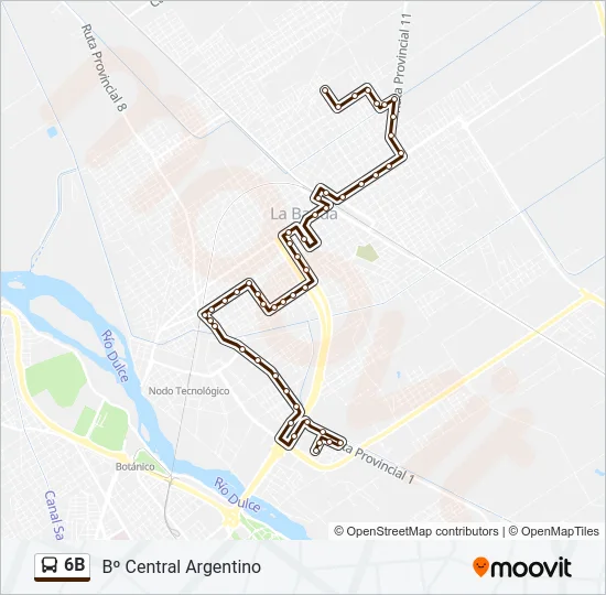 6B Bus Line Map