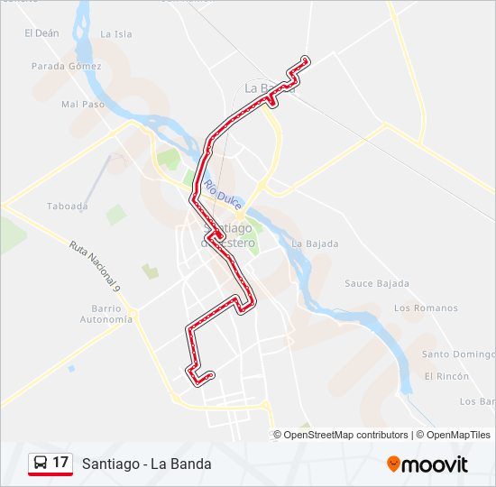 Mapa de 17 de autobús