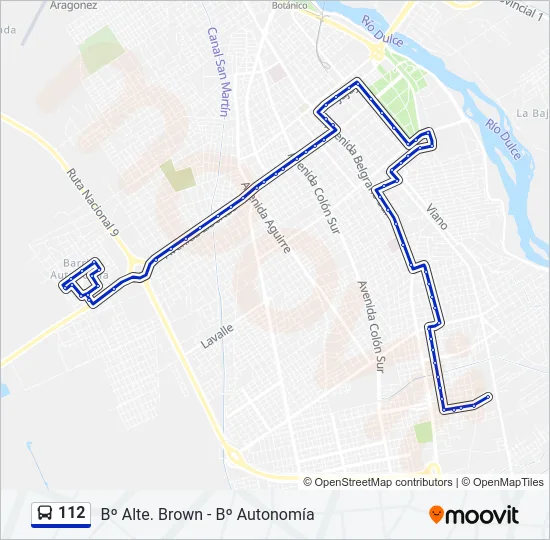 112 Bus Line Map