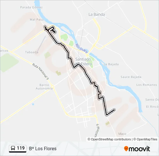 119 Bus Line Map